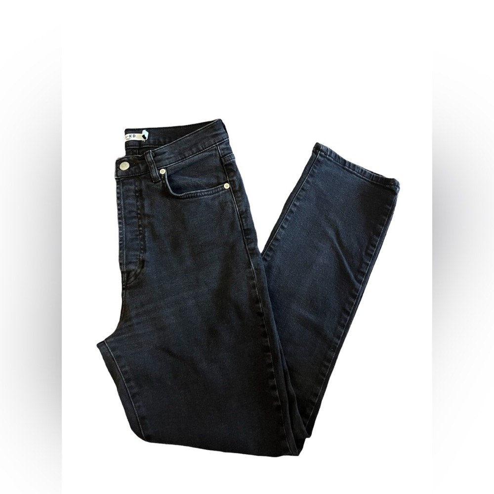 NA-KD Black Denim High Rise Jeans